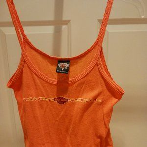 Harley-Davidson Women's Tank Top Orange Size Small - Austin, TX